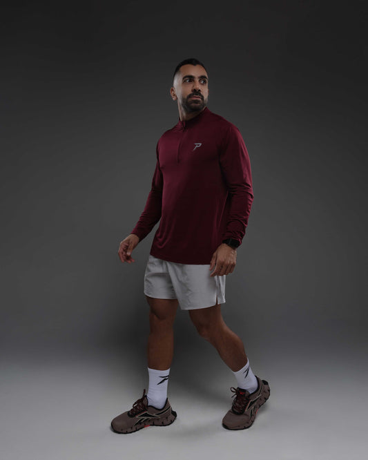 PACE Quick-Dry 1/4-Zip Training Top — Maroon