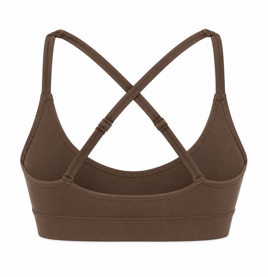 PACE Women’s Sports Bra — Mocha Brown