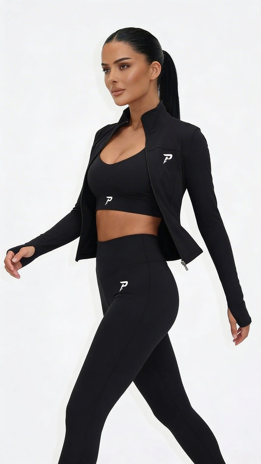 Women’s Black 3-Piece Activewear Set