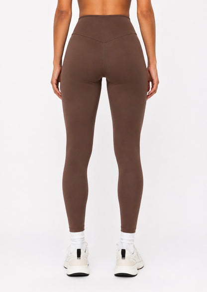 PACE Women’s High-Waist Leggings — Mocha Brown