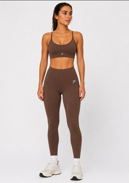 PACE Women’s Sports Bra — Mocha Brown