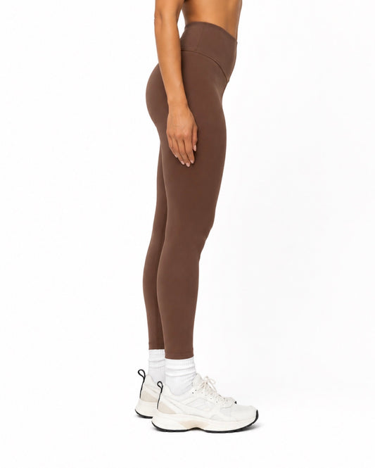 PACE Women’s High-Waist Leggings — Mocha Brown