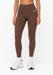 PACE Women’s High-Waist Leggings — Mocha Brown