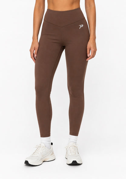 PACE Women’s High-Waist Leggings — Mocha Brown