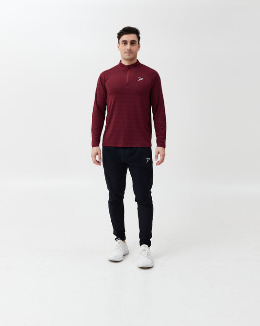 PACE Quick-Dry 1/4-Zip Training Top — Maroon