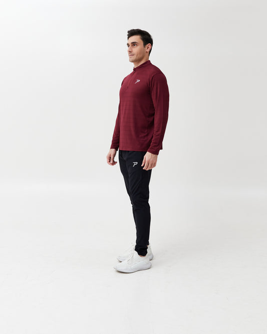 PACE Quick-Dry 1/4-Zip Training Top — Maroon