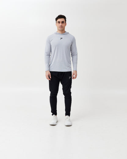 PACE Hooded Long Sleeve Top – Light Grey