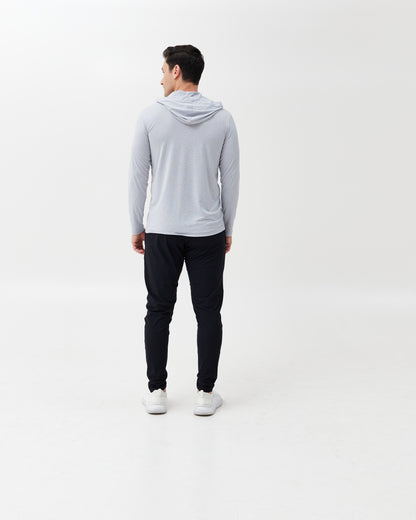 PACE Hooded Long Sleeve Top – Light Grey