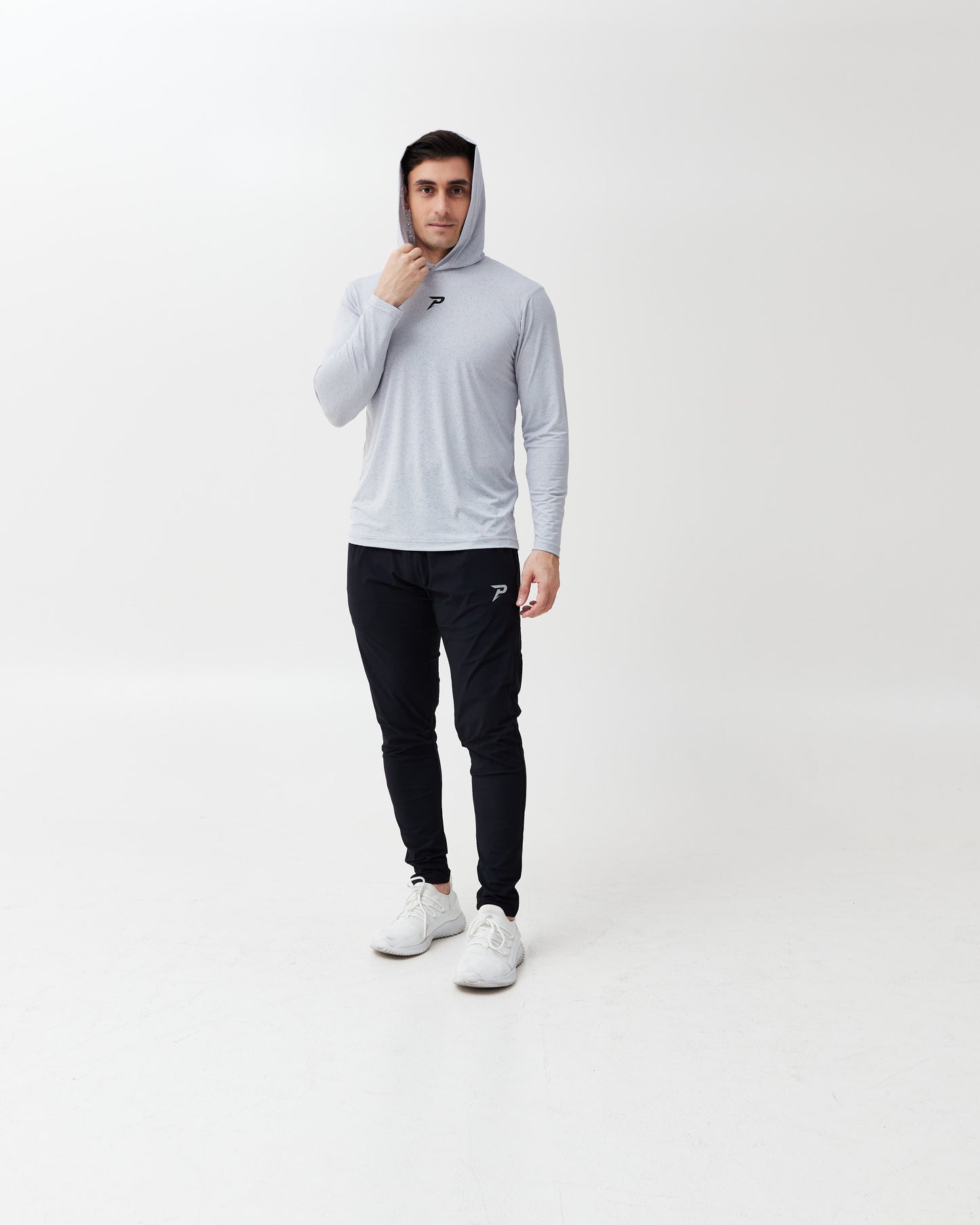 PACE Hooded Long Sleeve Top – Light Grey