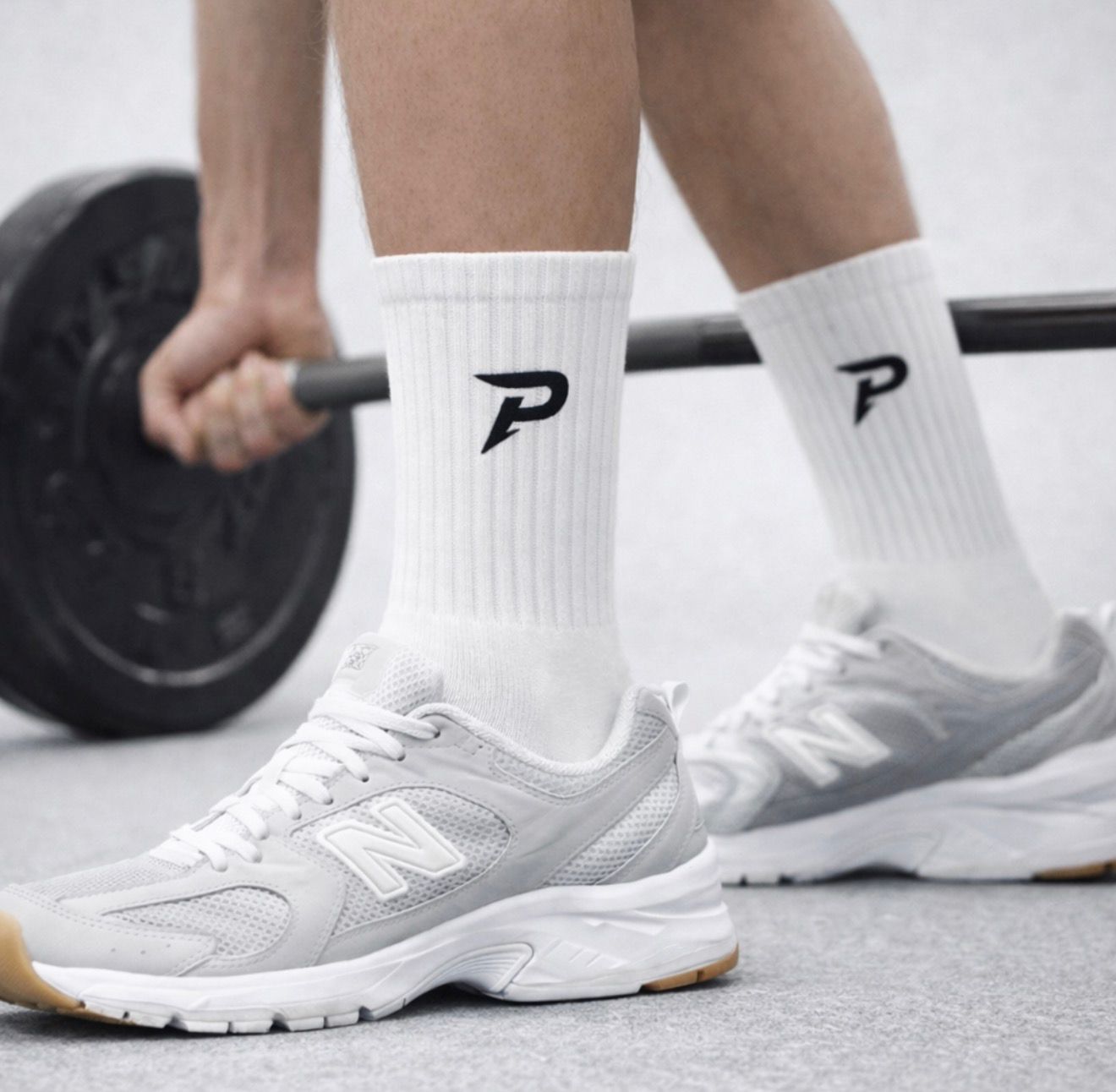 PACE Cushioned Crew Socks — White
