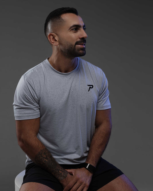 PACE AeroDry Training Tee — Light Grey