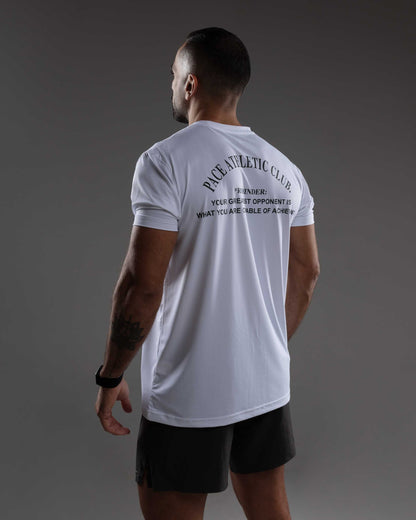 تيشيرت تدريب شبكي بتجفيف سريع من PACE — أبيض