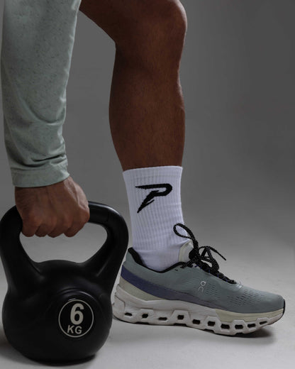 PACE Cushioned Crew Socks — White